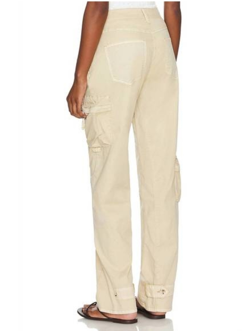 Pistola Bobbi Utility Cargo Mid-Rise Pants, Champagne, 98% Cotton Sz 27 LIKE NEW - Picture 7 of 16